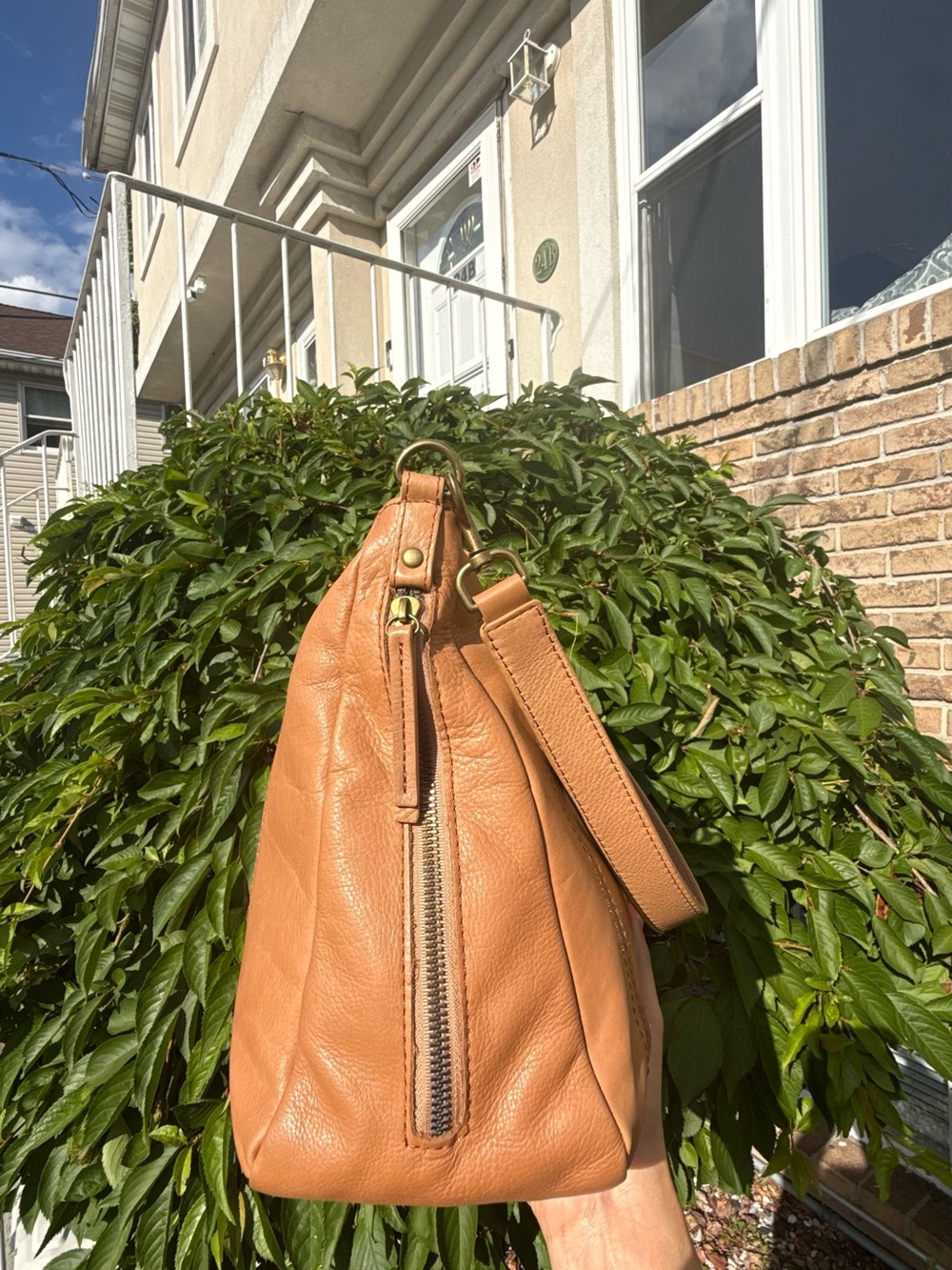 Vintage Y2K American Leather Co Camel Tan Leather Shoulder Hobo Bag EUC - Picture 5 of 7
